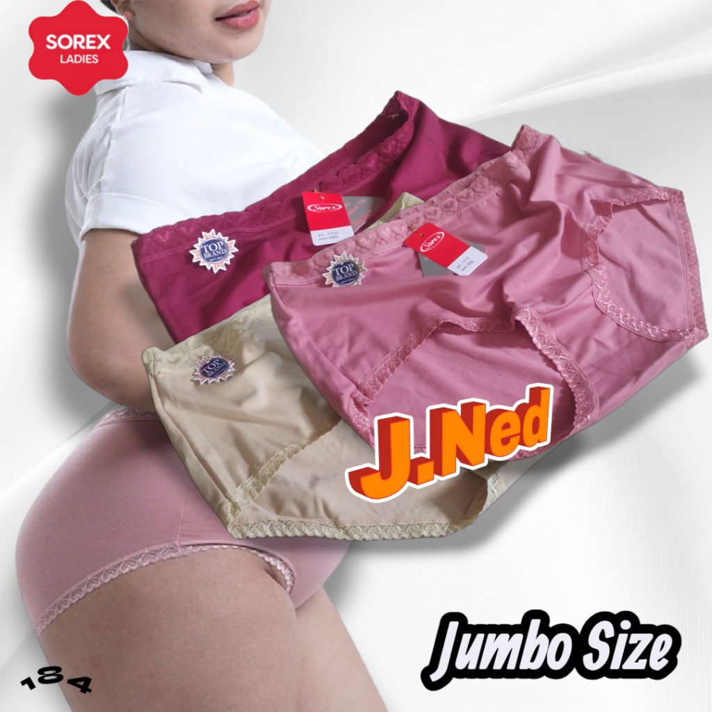 J184 (1-3 pcs) Sorex Celana Dalam Wanita Jumbo, Cd Wanita Sorex Size EQL -  QXL