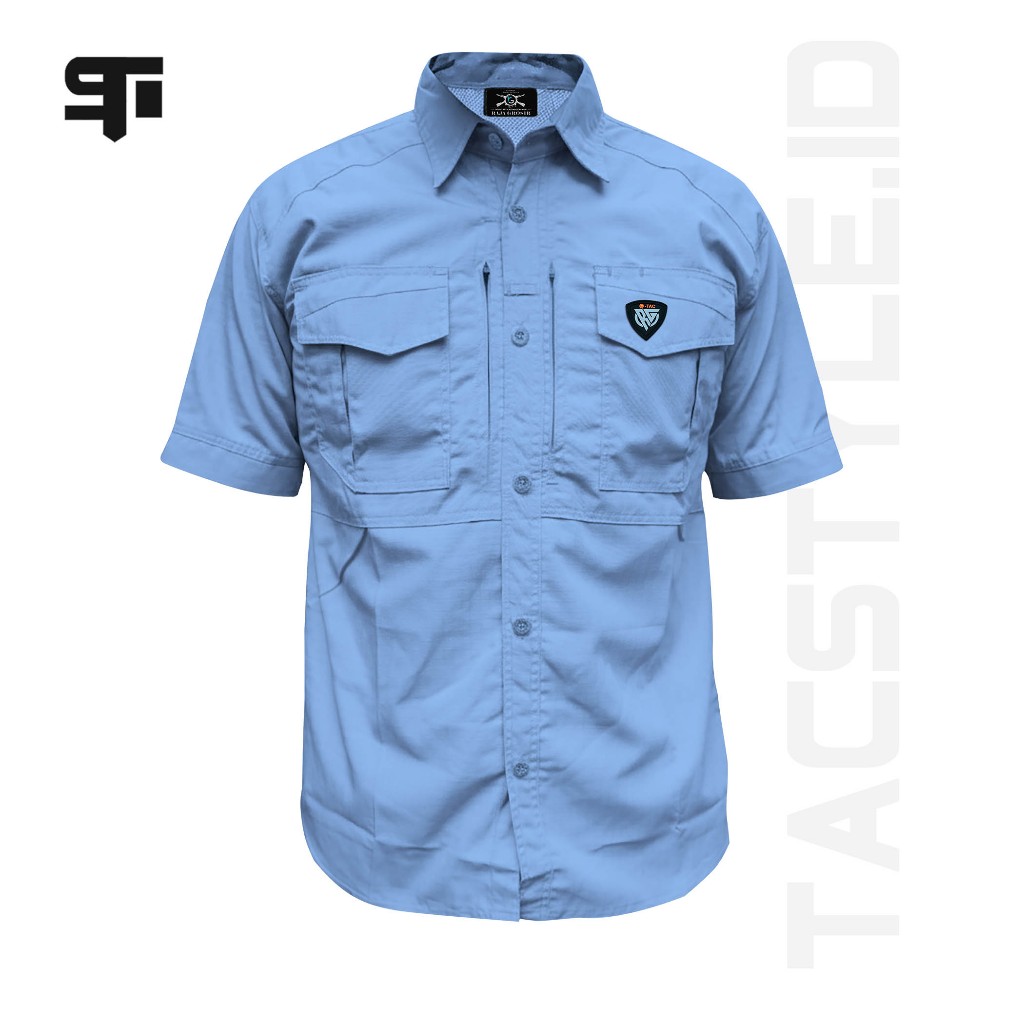 RG-TAC KEMEJA TACTICAL OUTDOOR PREMIUM KEMEJA M-TAC PERNUSA BIRU MUDA