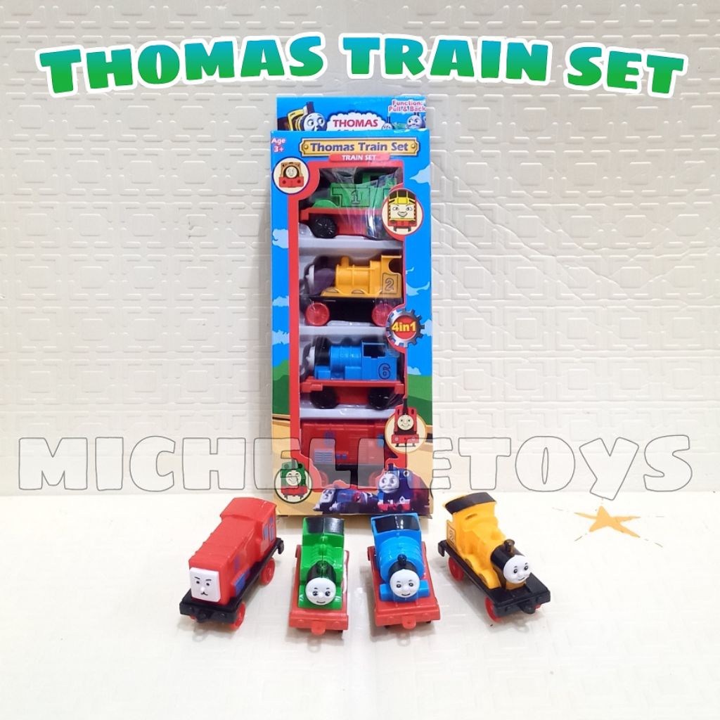 Mainan Anak Mobilan Thomas Train Set Isi 4 Pcs Pullback - Thomas 4 Pcs 311