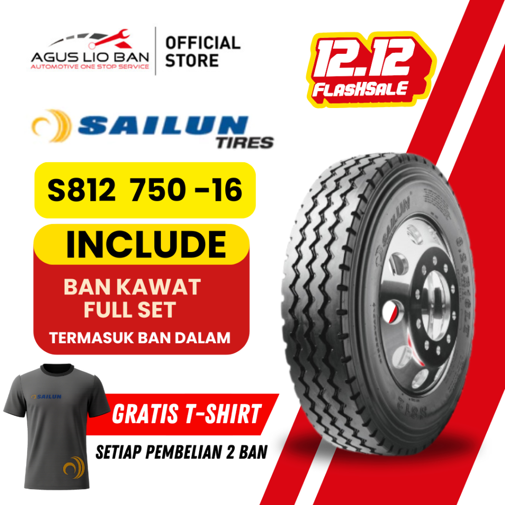 Agus Lio Ban - JUAL BAN TRUK BAN SAILUN S812 750 16 - BAN TRUCK TRUK 7.50 16 75016 - BAN KAWAT SAILU