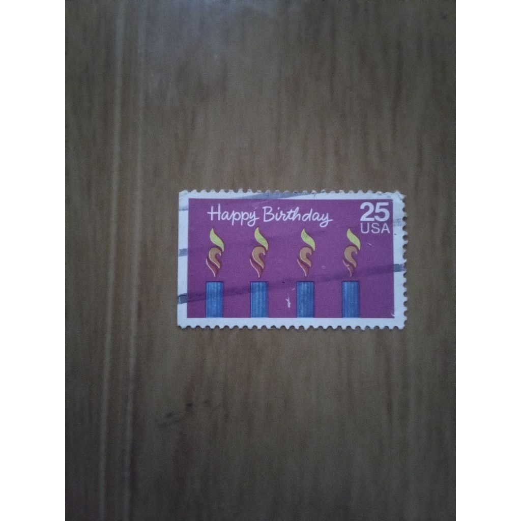 perangko vintage 25 cent usa edisi happy birthday