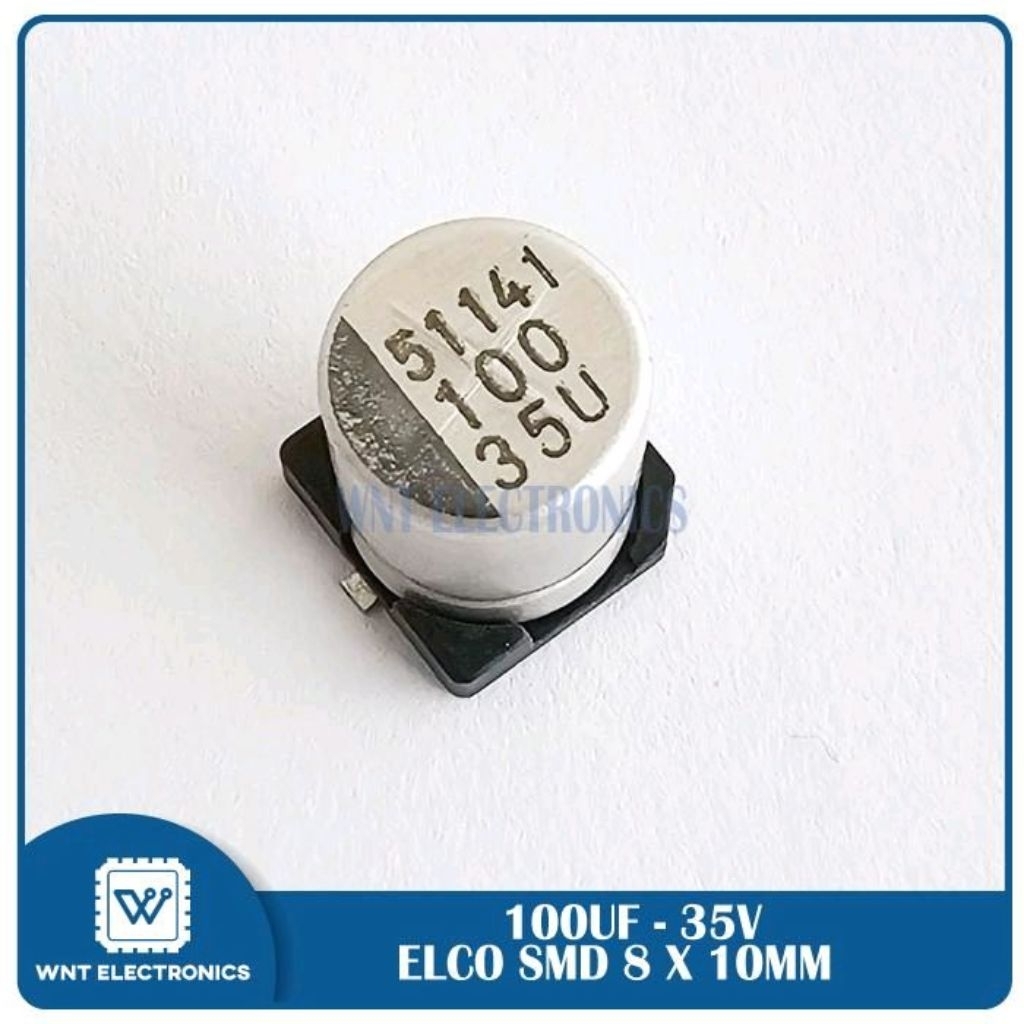 Elco capasitor 100uf 35v 100 uf 35 v smd 8 x 10 mm