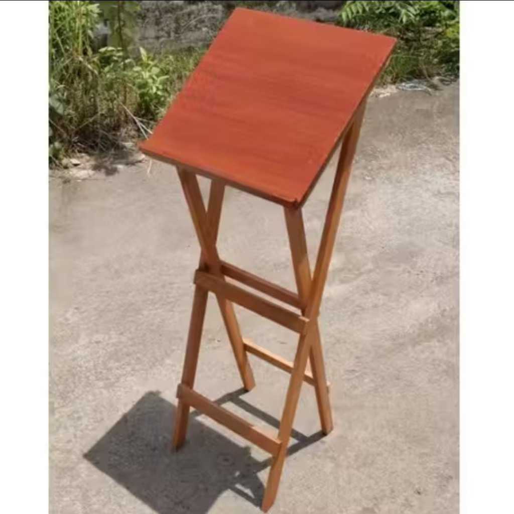 Meja Mimbar Lipat Full Kayu Solid Halus dan Awet