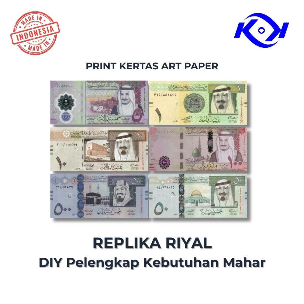 DIY HIASAN MAHAR REPLIKA RIYAL KERTAS