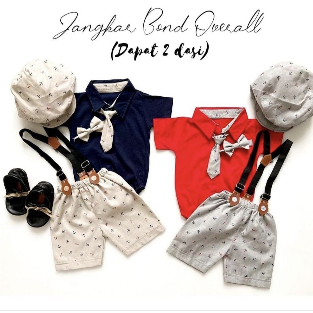 Set Baju Bayi Suspender Bicycle - Set Baju Celana Topi, Set Baju Bayi Laki-Laki