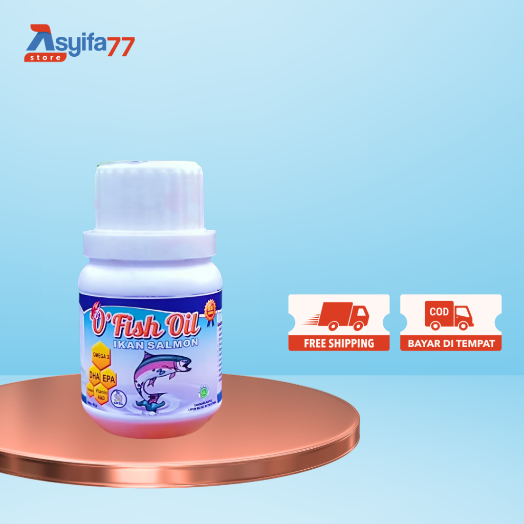 O'Fish Oil - Kapsul Minyak Ikan Salmon isi 30 Kapsul Untuk Kecerdasan dan Nafsu Makan Anak