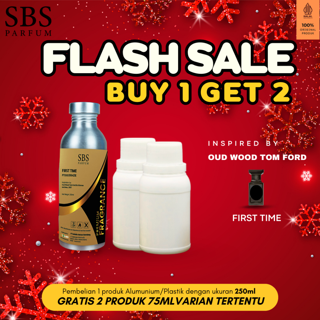 BUY 1 GET 2 FREE - Bibit Parfum Murni Original [First Time-Premium] 250ml - Inspired by Oud Wood Tom