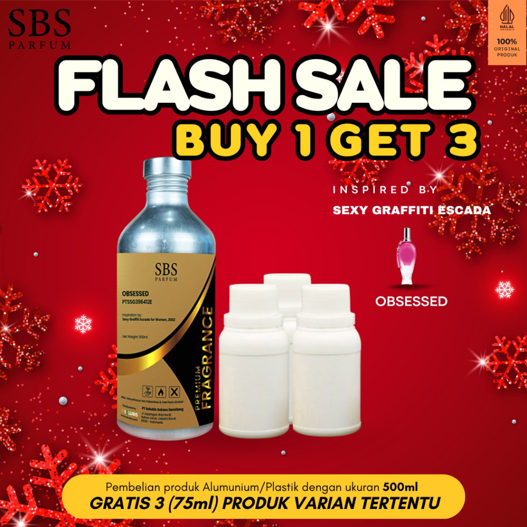 BUY 1 GET 3 FREE - Bibit Parfum Murni Original [Obsessed-Premium] 500ml - Inspired by Sexy Graffiti 