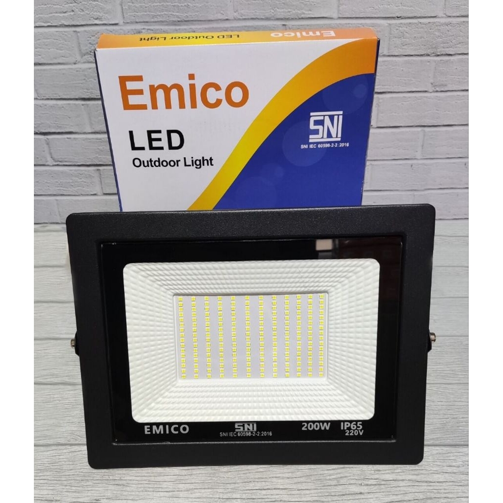 Lampu Sorot LED Emico 200 Watt Outdoor Putih