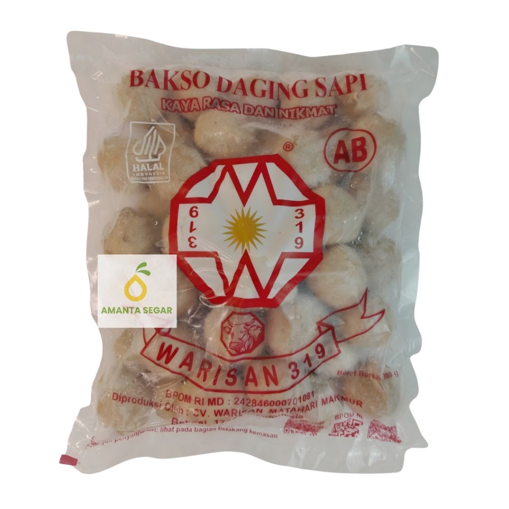 Bakso Baso Daging Sapi Asli Warisan 319 AB Isi 50