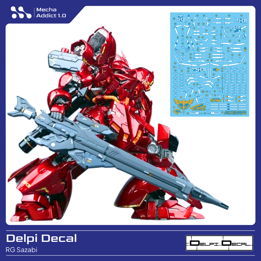 Water Slide Decal RG MSN-04 SAZABI by DELPI