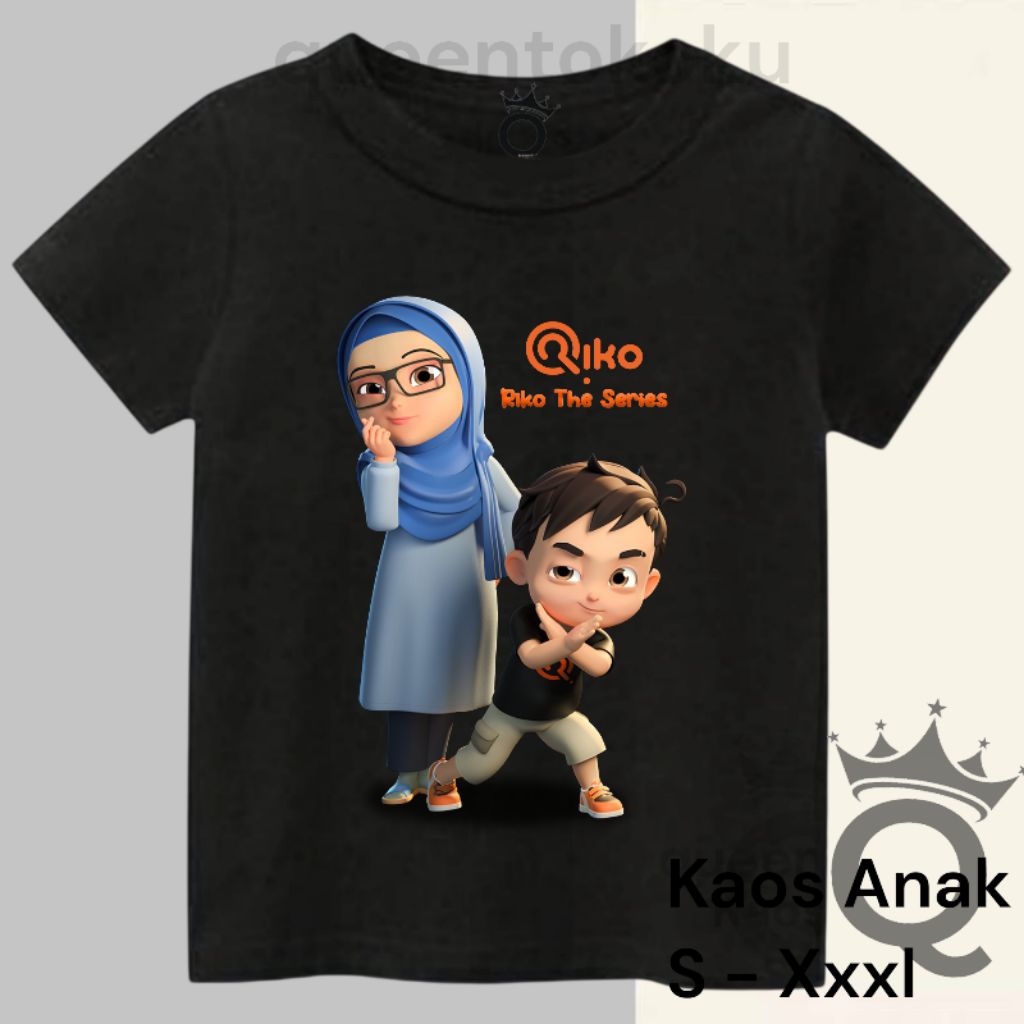 Baju anak RIKO dan Kak Wulan Riko tHe series Kartun islami Anak