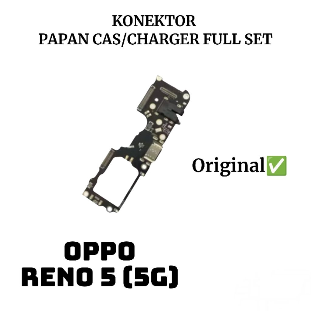 Konektor Papan Cas HP OPPO Reno 5 5G Original Fullset Dock Charger PCB Board Type C Fast Charging Sp