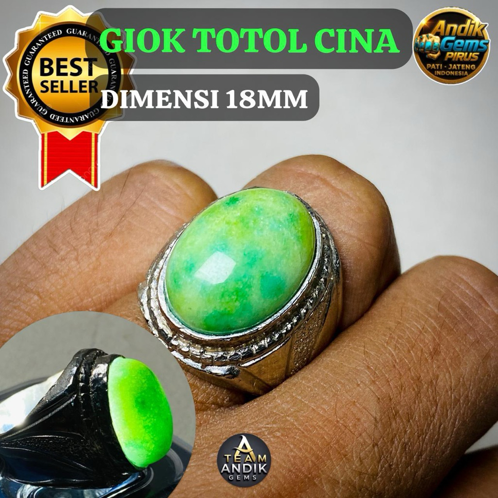 BATU GIOK CINA HIJAU TOTOL TEMBUS