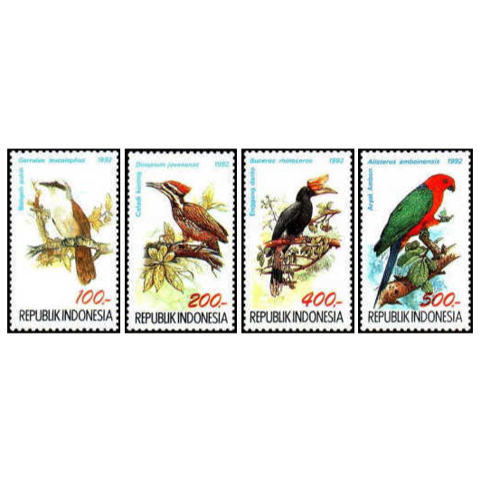 Perangko Filateli Indonesia 1992 Birds