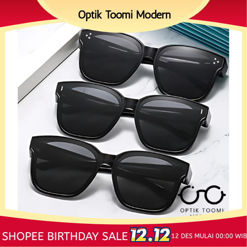 TOOMI Kacamata Hitam Korea Unisex Pria Wanita Kacamata Gaya Keren Sunglasses Anti UV - IMPORT NEW OR
