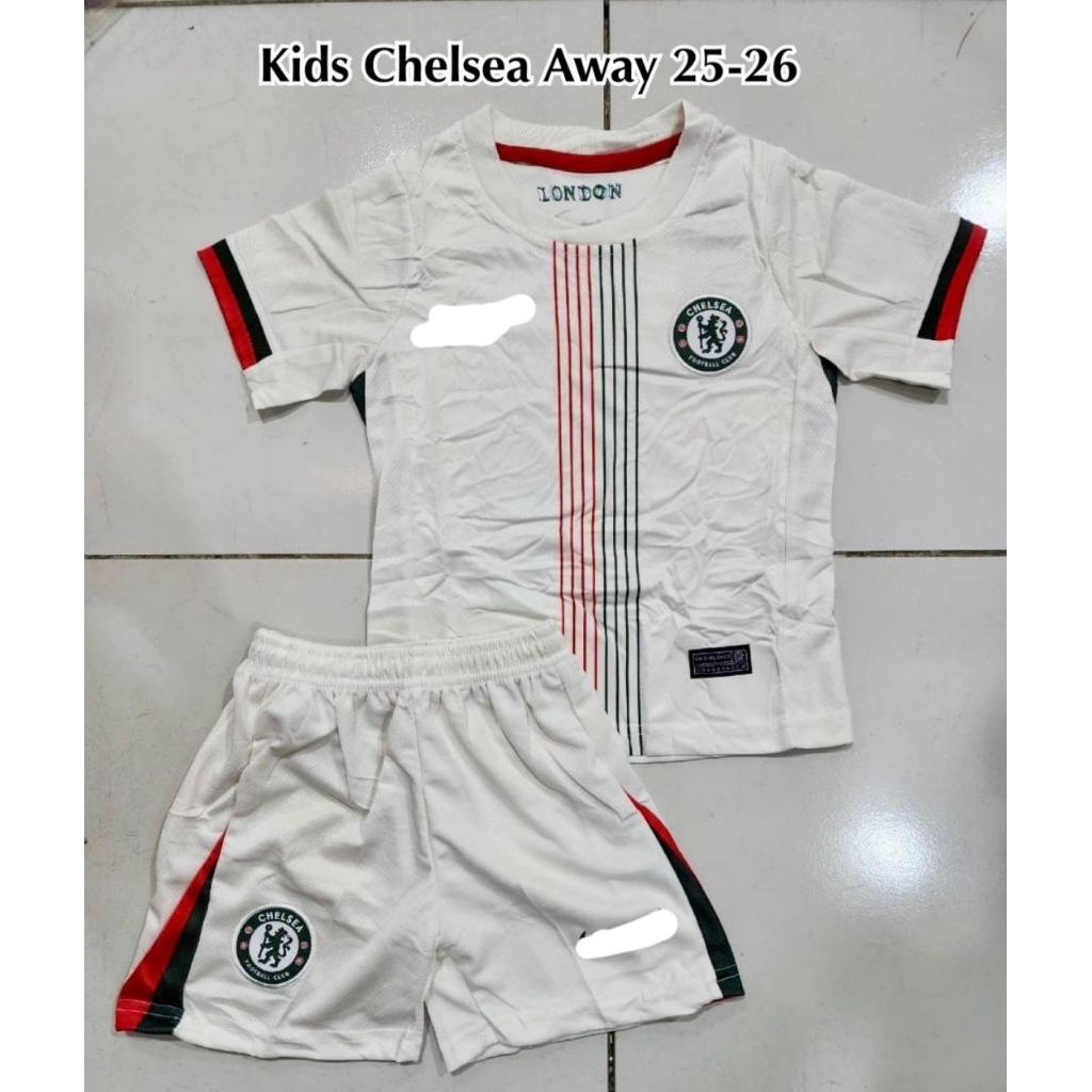 Stelan Setelan Jersey Kaos Baju Sepak Bola Chelsea Chelsi Celsi Celsea Home Away 3rd Third Putih Whi