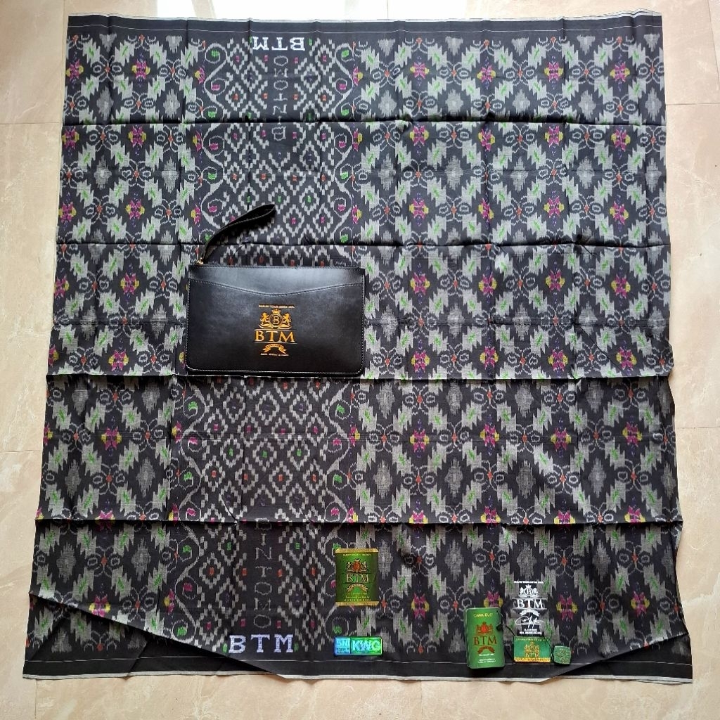 Sarung BTM Type Kawung Gerigi Full Sutra 100% Original