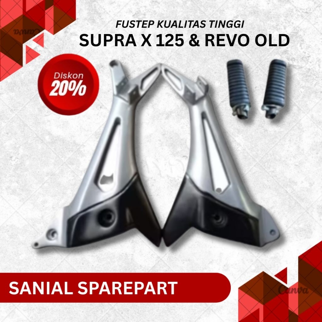 FOTSTEP FOSTEP FUSTEP POSTEP FOOTSTEP BELAKANG HONDA SUPRA X 125 / REVO OLD TROMEL SEPASANG KANAN KI