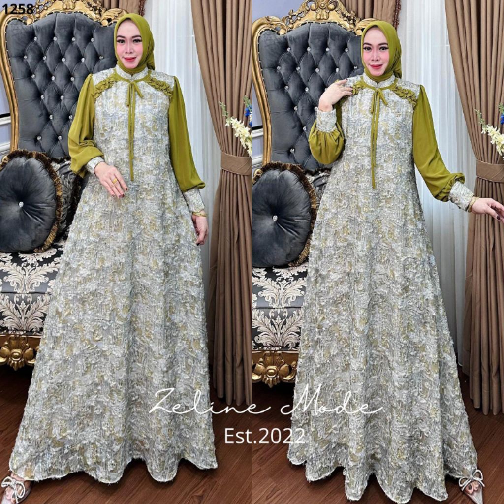 nara dres set hijab by zeline mode