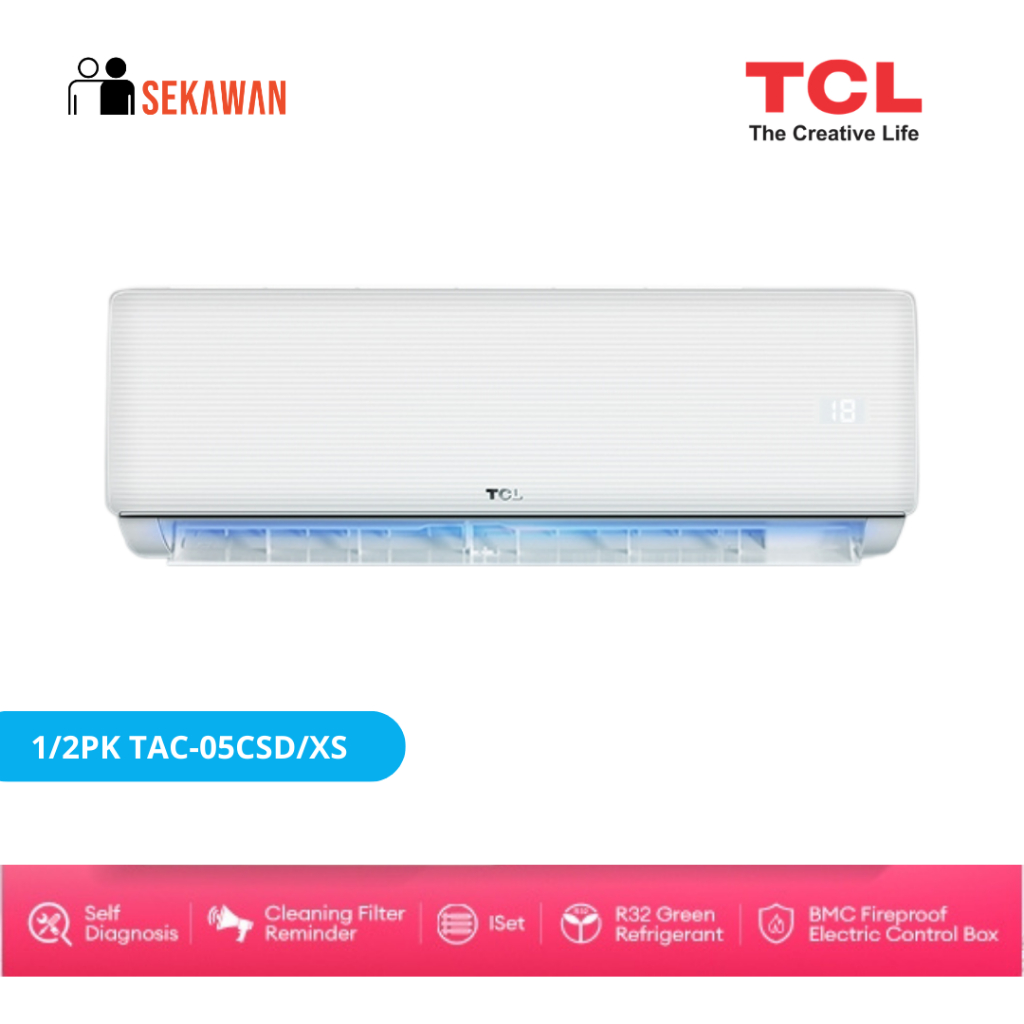 AC 1/2 pk low watt murah TCL TAC-05CSD/XS