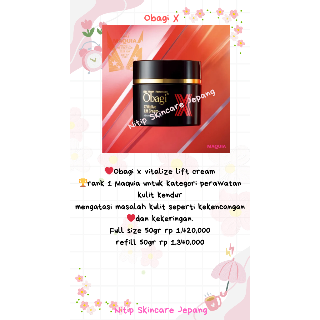 Obagi x Derma advance skincare series original Obagi jepang