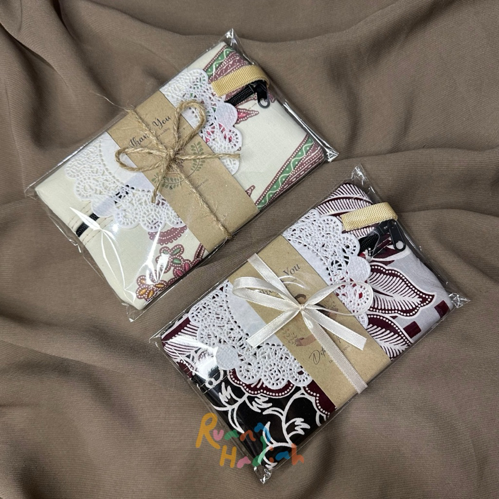 PAKET 50 PCS SOUVENIR PERNIKAHAN | AQIQAH | KHITANAN | DOMPET BATIK KHAS JOGJA 16X10 CM