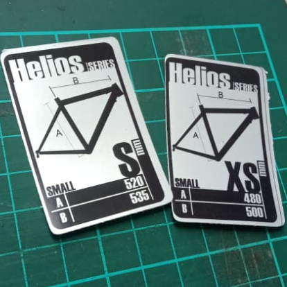 LABEL SIZE FRAME POLYGON HELIOS