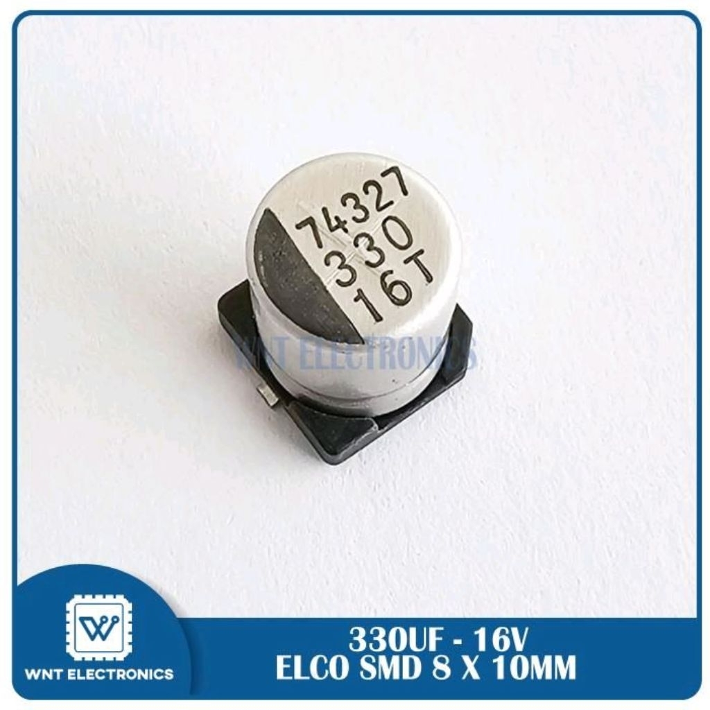 Elco capasitor 330uf 16v 330 uf 16 v smd 8 x 10 mm