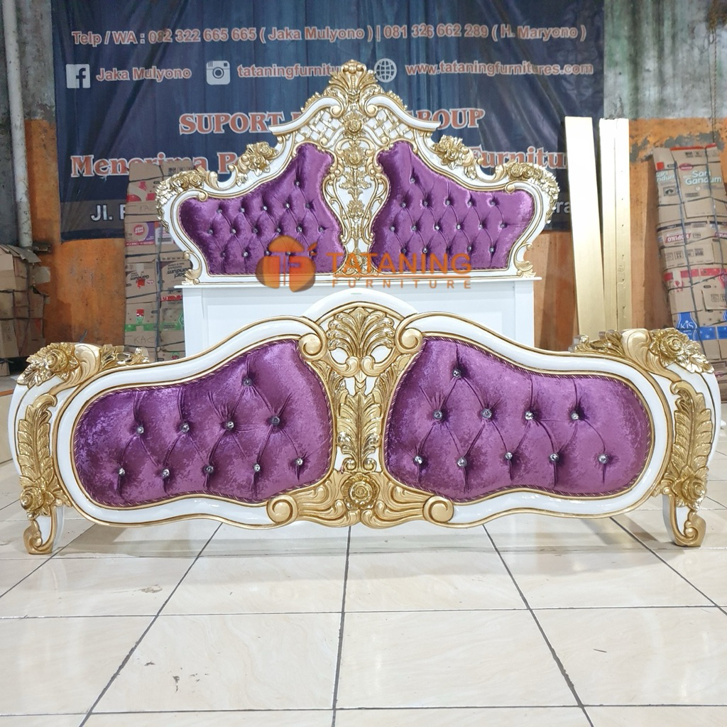 DIPAN GUCI KEPANG KAYU JATI FINISHING MEWAH RANGKA TEMPAT TIDUR SULTAN FULL UKIR KLASIK DEKORASI RUA
