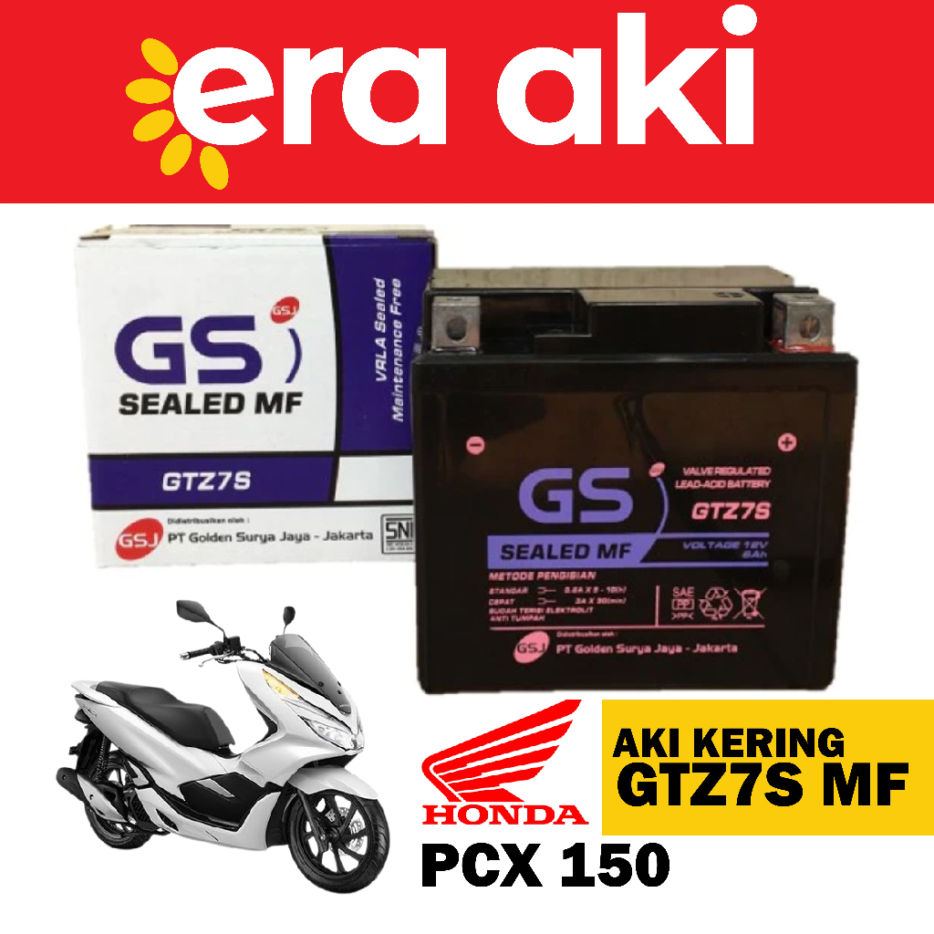 Aki Motor Honda PCX 150 PCX 160 GTZ7S Aki Kering Accu Kering MF