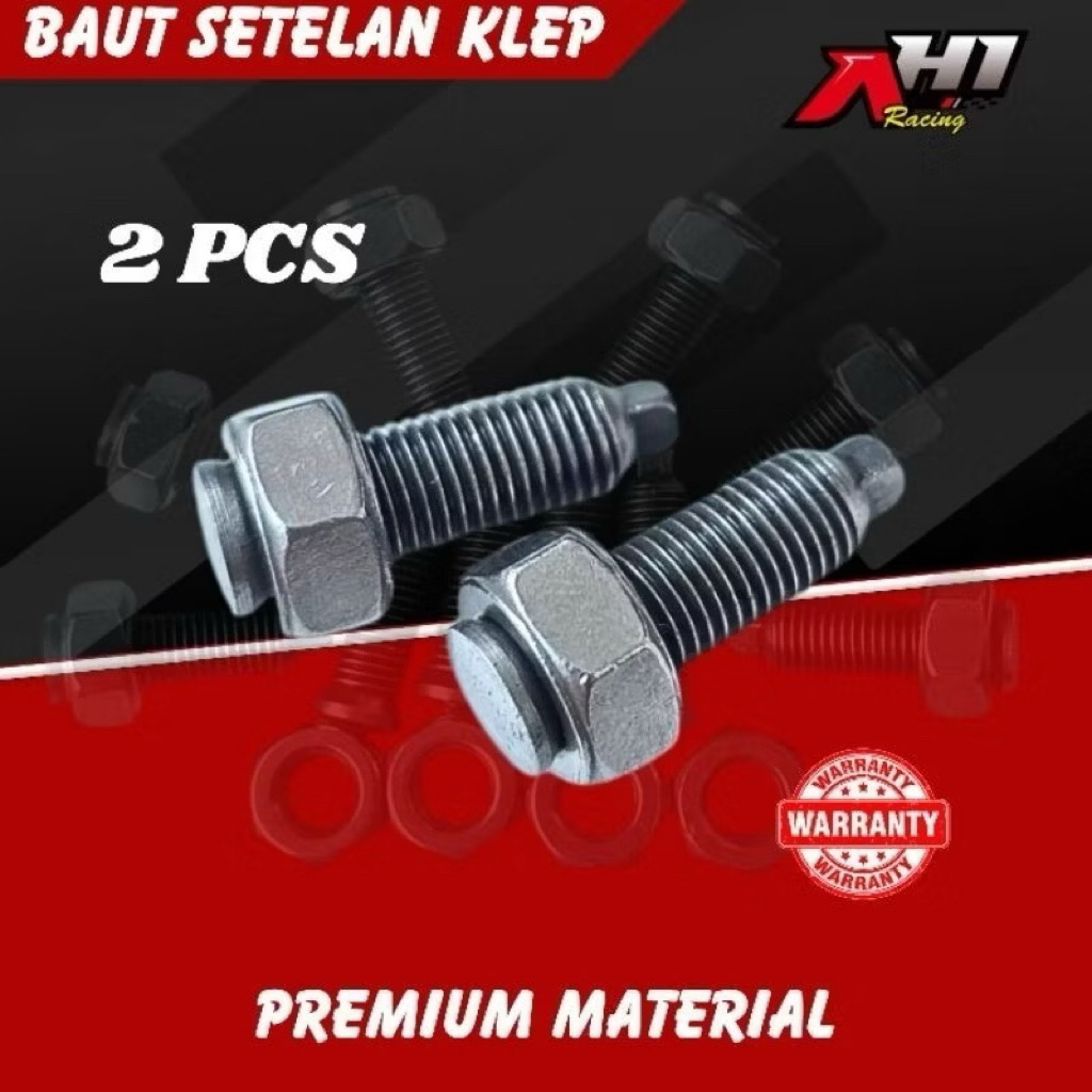 Baut Setelan Klep AH1 Racing Tiger GL CB Megapro Universal untuk Noken As Racing Original