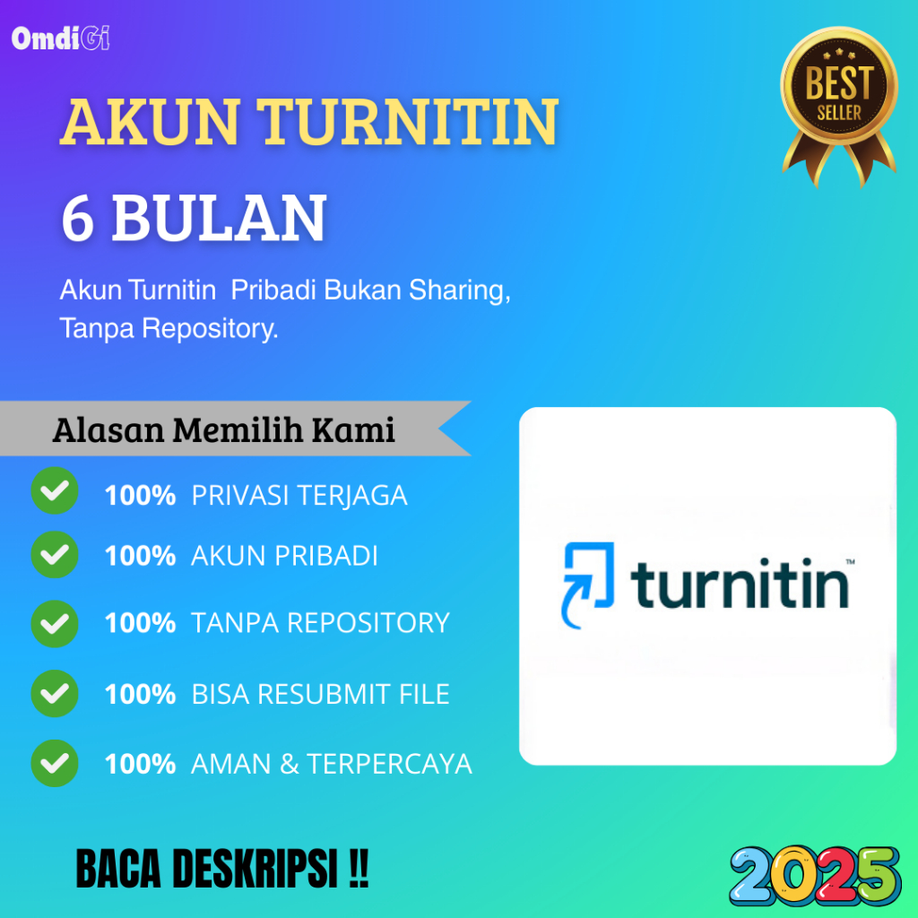 Baru 2025 Akun Turnitin Pribadi Tanpa Repository(bukan akun sharing, siap pakai)