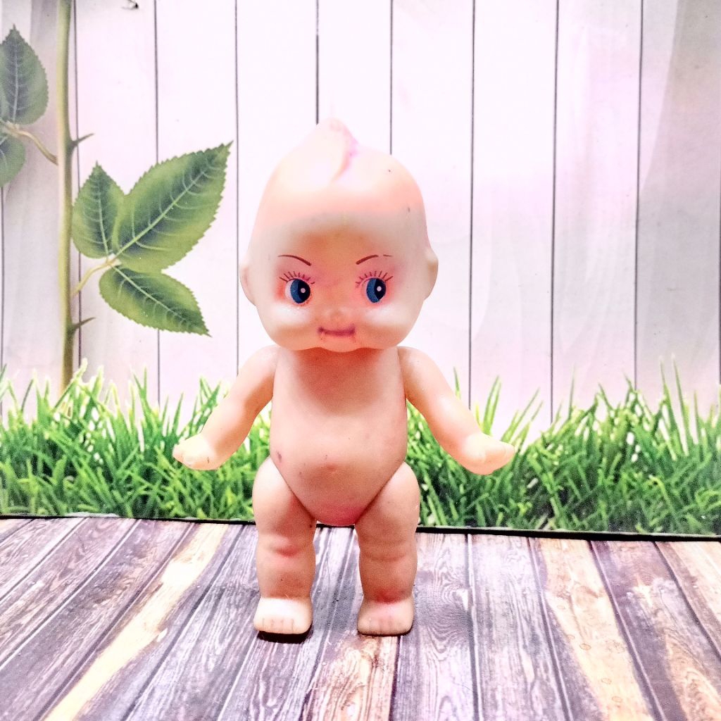 Boneka Bayi Kewpie Karet - Mainan Jadul Vintage Lucu - Koleksi Unik Seram Imut