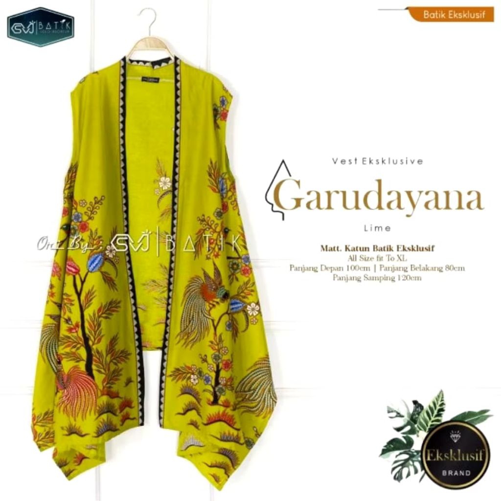 Vest batik modern, outer batik katun kekinian