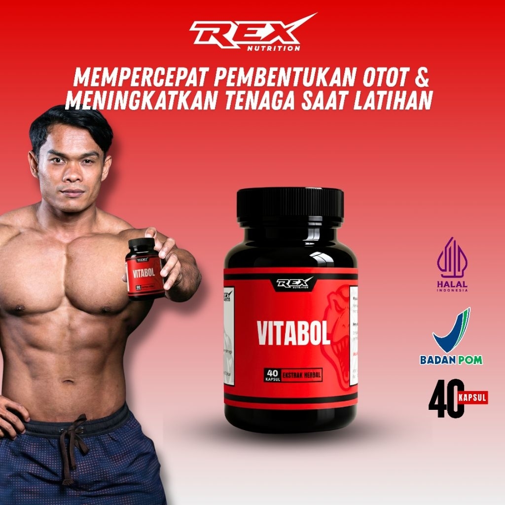 VITABOL 40 Kapsul, Suplemen Fitnes Testosteron booster