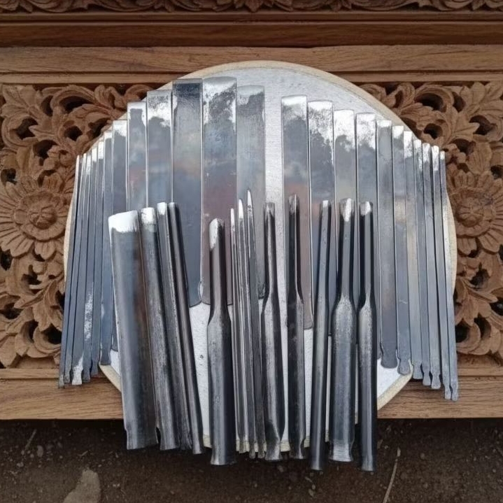 [TERMURAH] pahat tatah ukir kayu set isi 38pcs terbuat dari bahan ex gergaji serkel