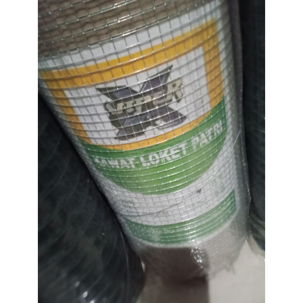 kawat ram galvanis patri ukuran lubang 1/4 in panjang 20m lebar 1m