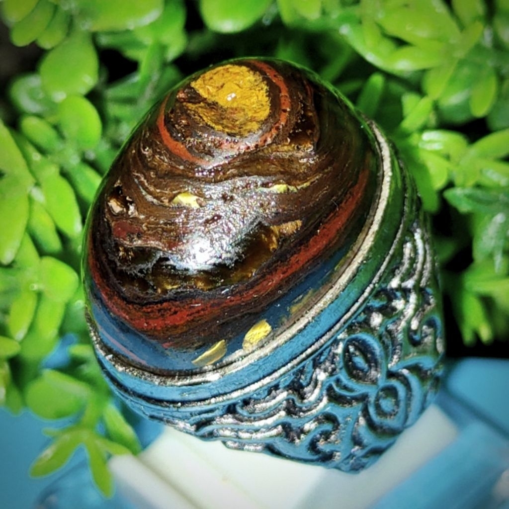 akik puser bumi badar besi antik lengket magnet 002