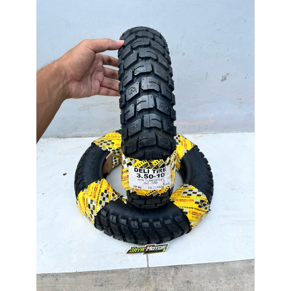 BAN TUBLLES UKURAN 3.50-10 SWALLOW DELI TIRE SC-108 R10