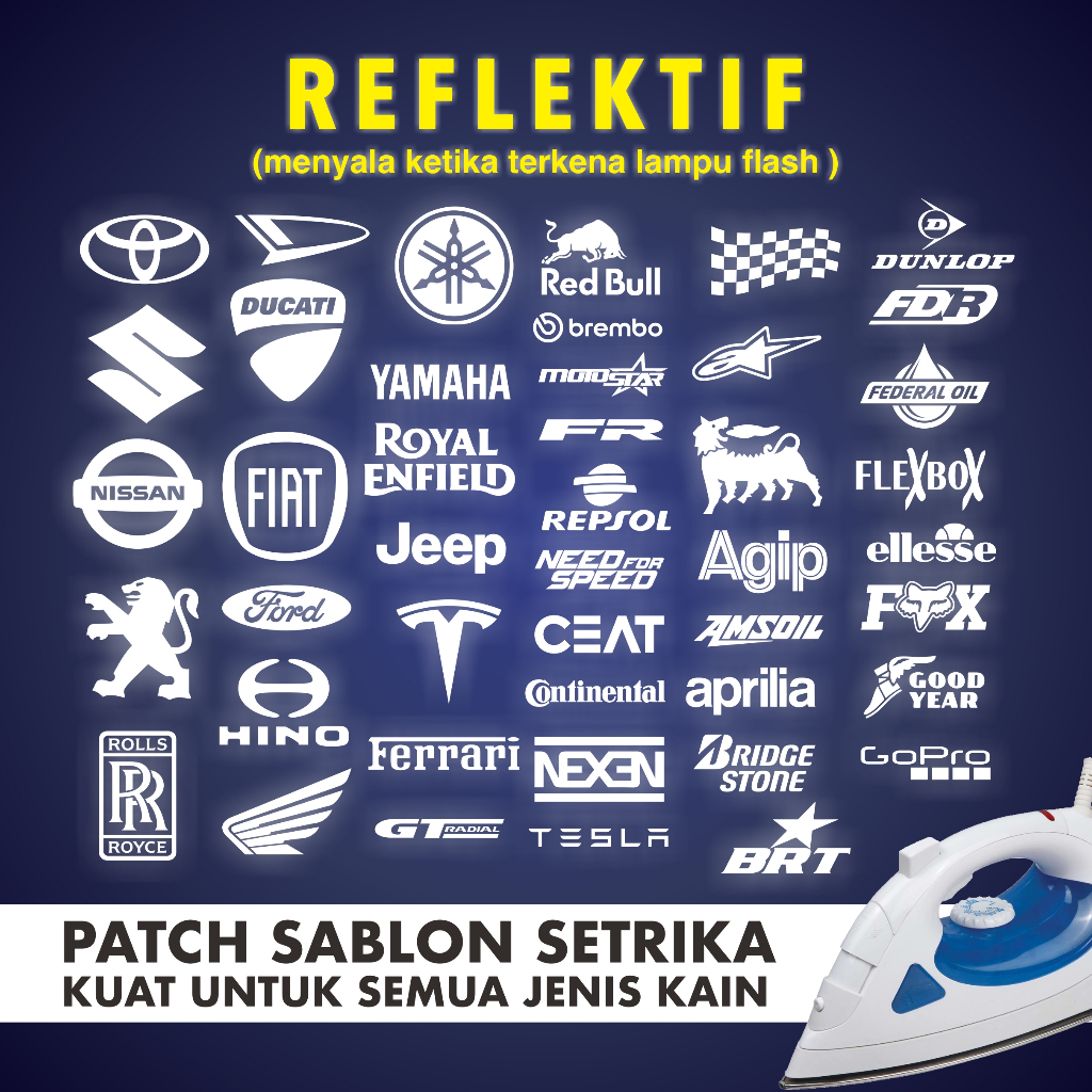 SABLON POLYFLEX Reflektif OTOMOTIF / Iron Patch STIKER SABLON Logo MOTOGP RACING CLUB Setrika / ceta