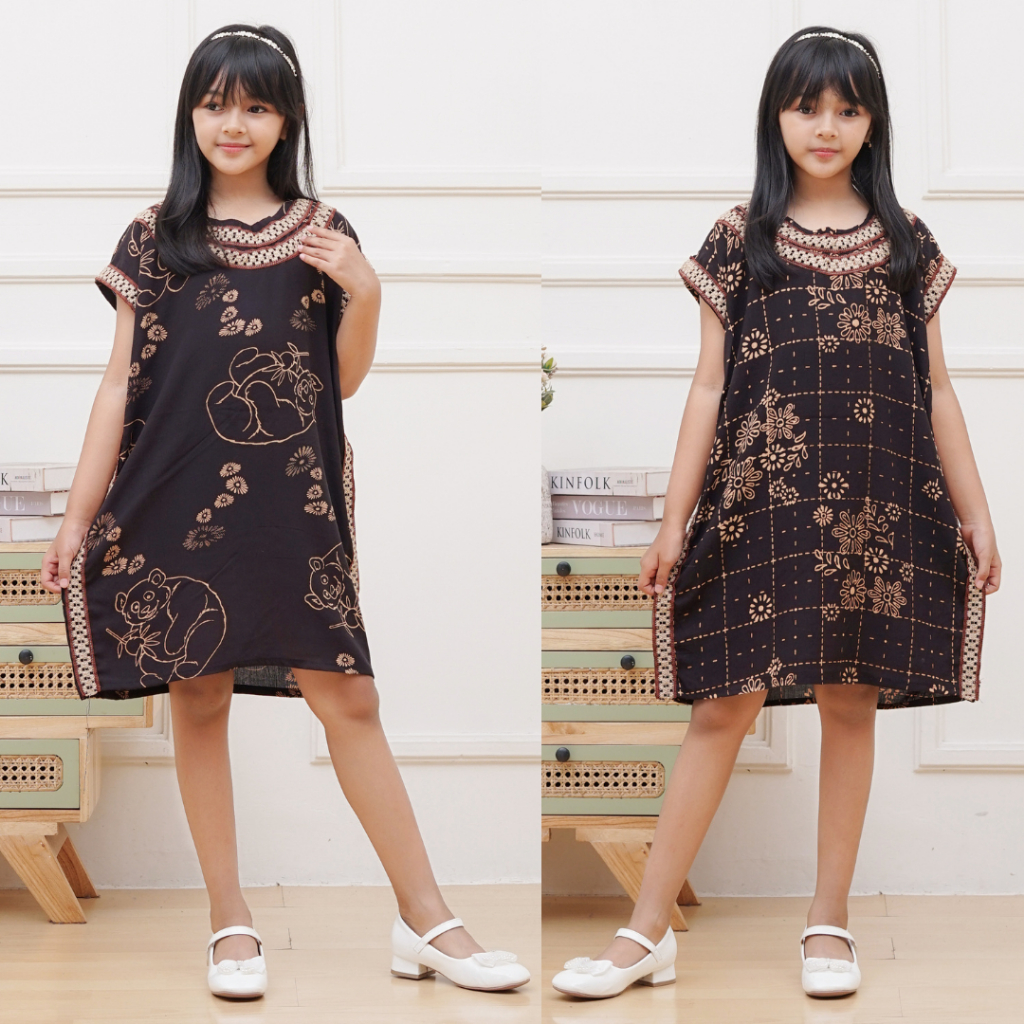 Sayyidaa - Daster Anak Perempuan Umur 4-10 Tahun Bahan Rayon || Baju Tidur Anak || Daster Arab Rayon