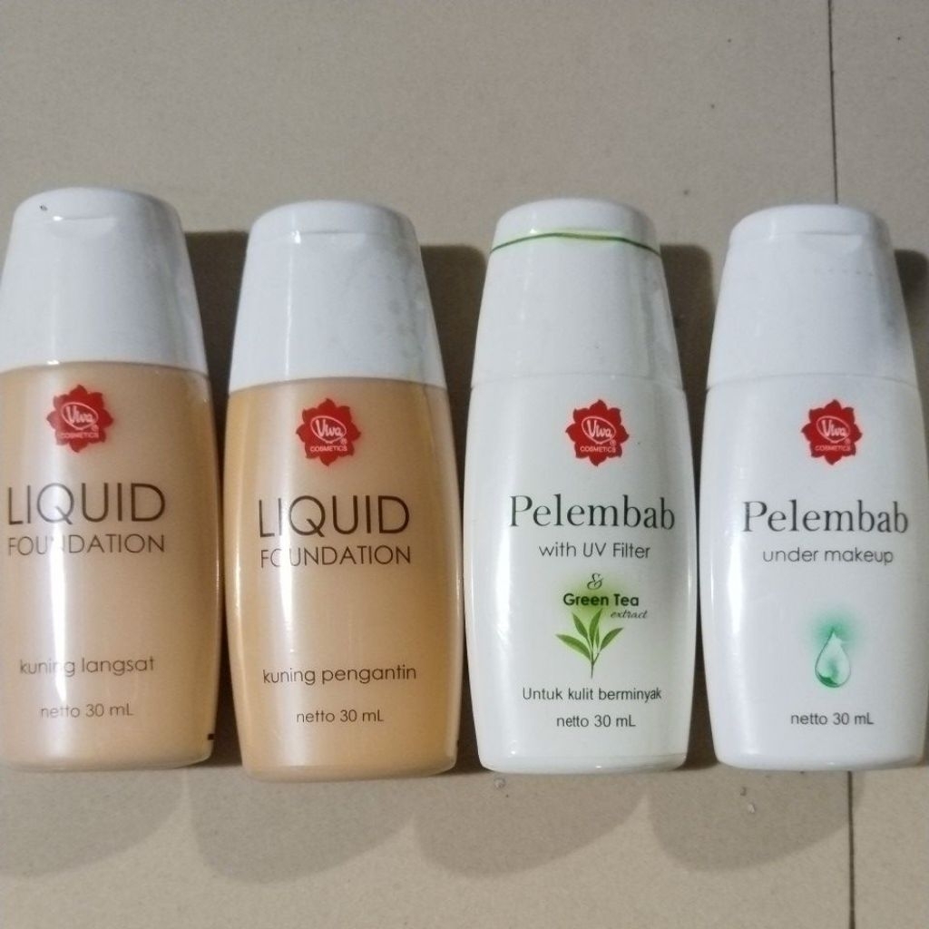 viva pelembab & alas bedak 30ml all