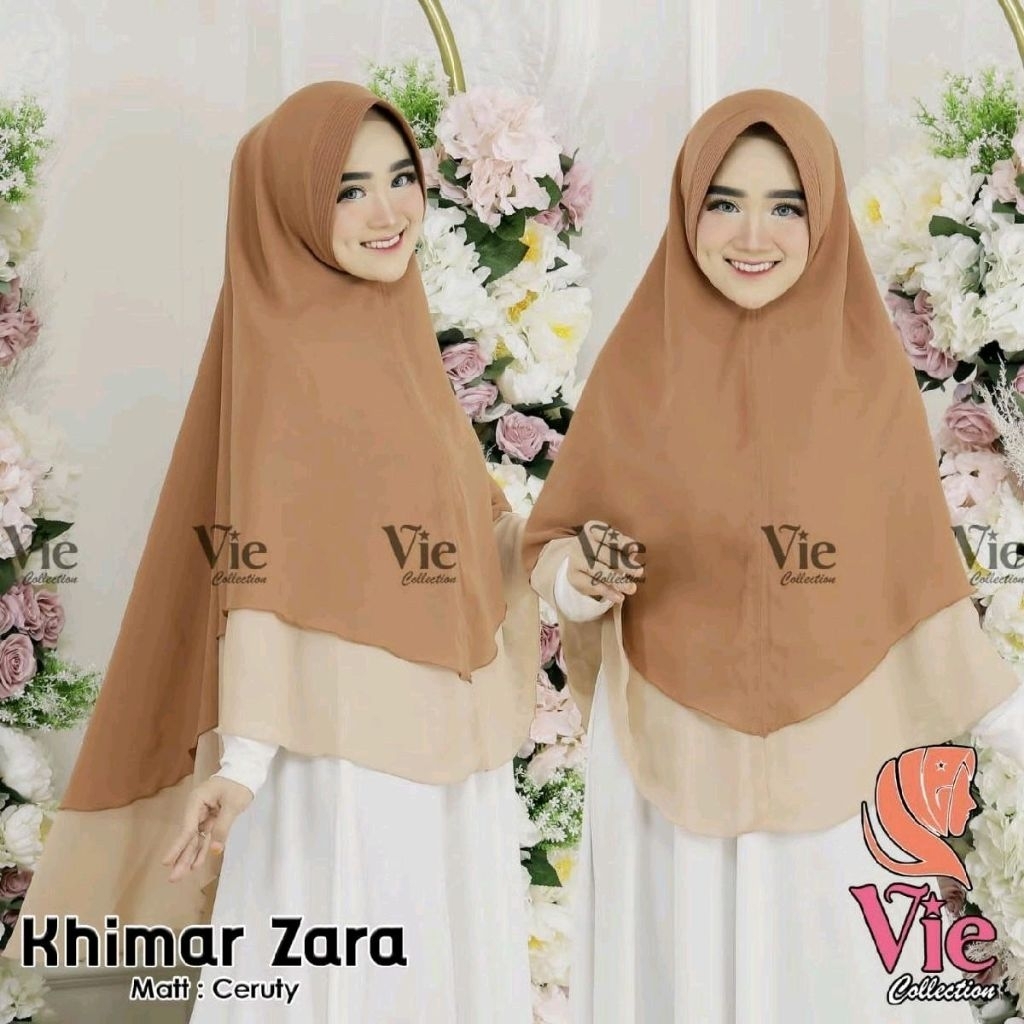 Hijab Khimar Cerutty 2 Layer Kombinasi Jilbab Instant Jumbo Ceruty 2 Layer Polos Warna Kerudung Syar