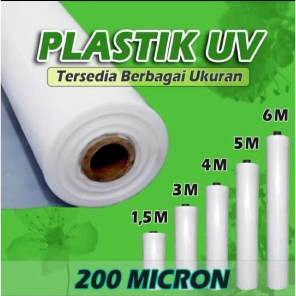 plastik uv ukuran 3x4 meter ketebalan 200 microm