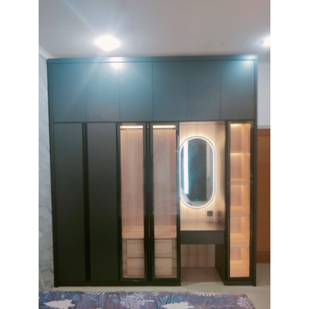 lemari kitchen set backdrop tv