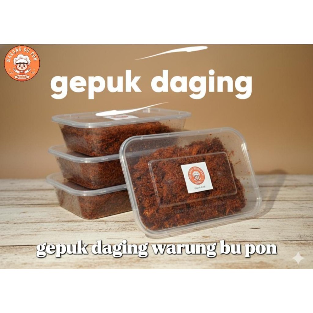 Gepuk Mix Daging Sapi Dan Ayam Tanpa pengawet, dengan Rasa yang Lezat ,Enak, BerGizi, Sehat dan 100%