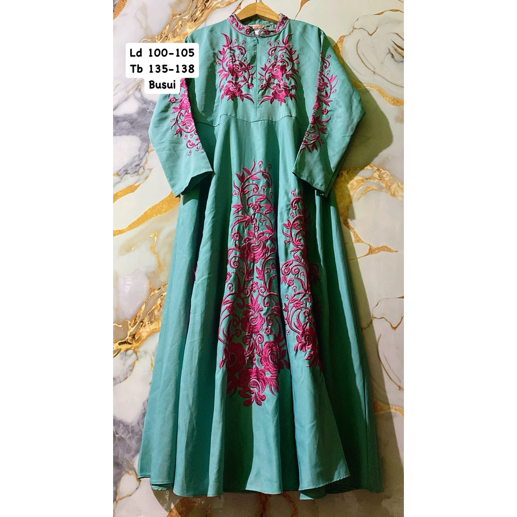 Set Gamis Syar’i Mewah Bordir Premium