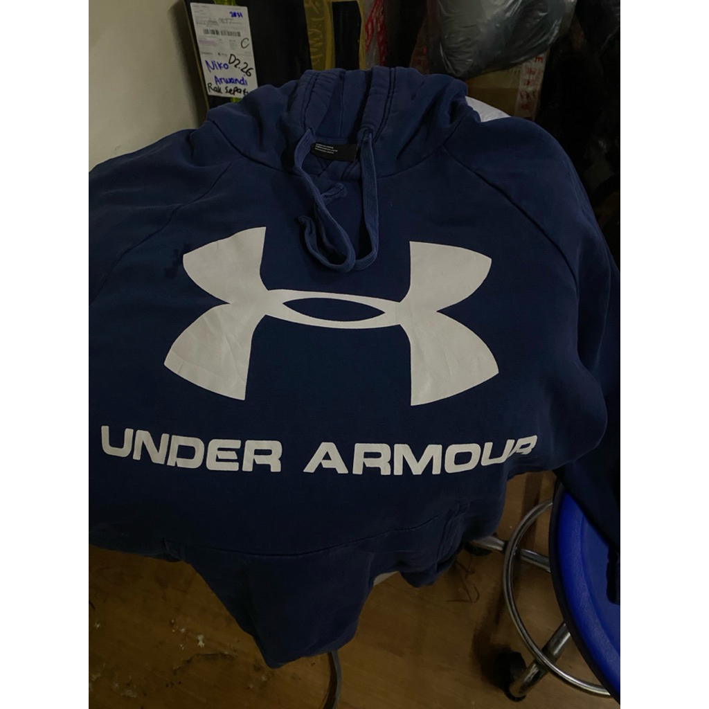 HODIE UNDER ARMOUR ORIGINAL 100% SECOND LOGO BESAR (BIG LOGO) NO MINUS