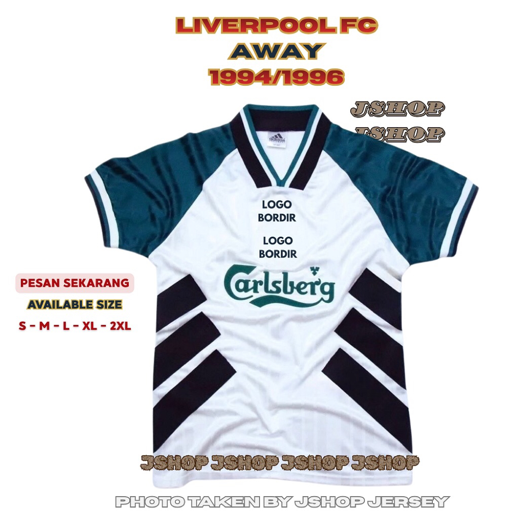 JERSEY BAJU BOLA RETRO LIVERPOOL AWAY 1994 JERSEY BOLA RETRO BLOKCORE 1993/94